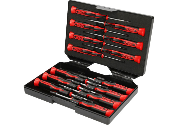 Coffret de 14 tournevis électroniques Fente, PHILLIPS et TORX