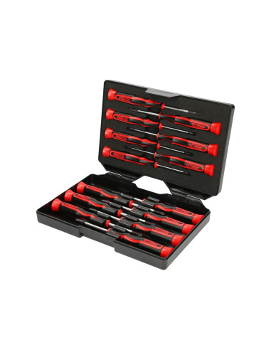 Coffret de 14 tournevis électroniques Fente, PHILLIPS et TORX