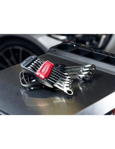 KS TOOLS - JEU DE 10 CLÉS MIXTES À CLIQUET REVERSIBLE GEARPLUS