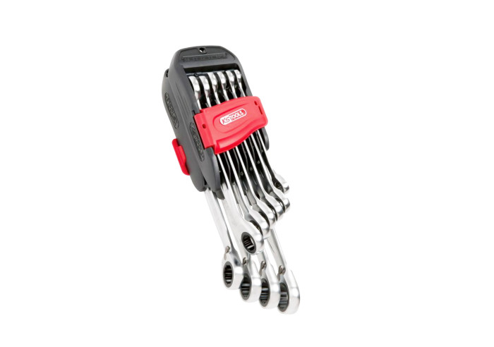 KS TOOLS - JEU DE 10 CLÉS MIXTES À CLIQUET REVERSIBLE GEARPLUS