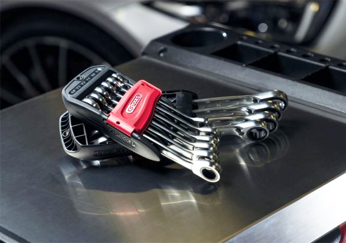 KS TOOLS - JEU DE 10 CLÉS MIXTES À CLIQUET REVERSIBLE GEARPLUS 2