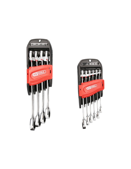 KS TOOLS - JEU DE 10 CLÉS MIXTES À CLIQUET REVERSIBLE GEARPLUS