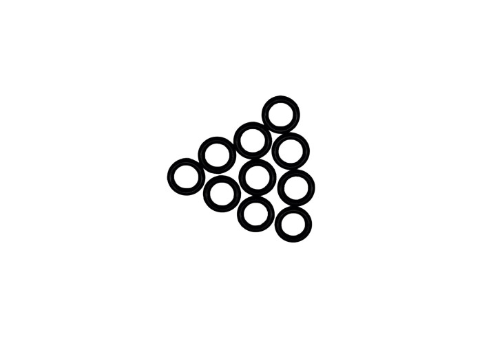 Joint torique piston d'air et tige gâchette (x10) 2